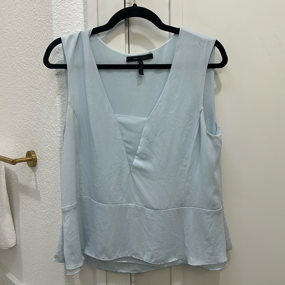 BCBGMAXAZRIA Sheer Tank Top